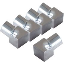 Angle intérieur pour profilé en quart de cercle en acier inoxydable, Profilé pour carrelage - Poli 8mm, 5 pièces - Dalsys