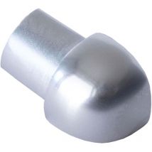 Dalsys - Außeneck für Fliesenschiene Aluminium (eloxiert) Viertelkreisprofil, Fliesenprofil - 8mm, 1 Stück Chrom glänzend