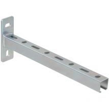 Console de rail, console murale, support mural, support pour charges lourdes en acier galvanisé, résistant à la corrosion - 38/40 argent 52cm, 20