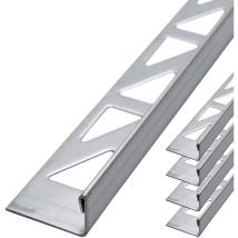 Dalsys - Fliesenschiene Fliesenprofil Edelstahl L-Profil, Fliesenprofil - Gebürstet 2,5m x 12,5mm, 1 Stück