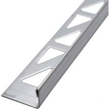 Fliesenschiene Fliesenprofil Edelstahl L-profil, Fliesenprofil - Gebürstet 2m X 10mm, 1 Stück - Dalsys