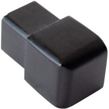 Dalsys - Endstück für Fliesenschiene Quadratprofil Aluminium (eloxiert), Fliesenprofil - Schwarz 12,5mm, 1 Stück