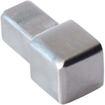 Dalsys - Endstück für Fliesenschiene Quadratprofil Edelstahl, Fliesenprofil - Gebürstet 8mm, 1 Stück