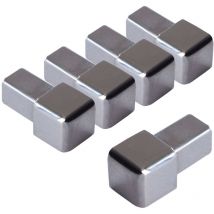 Dalsys - Endstück für Fliesenschiene Quadratprofil Edelstahl, Fliesenprofil - Poliert 8mm, 5 Stück
