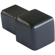 Endstück Für Fliesenschiene Quadratprofil Edelstahl, Fliesenprofil - Schwarz Gebürstet 10mm, 1 Stück - Dalsys