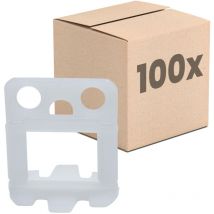 Dalsys - Fliesen Nivelliersystem, Verlegehilfe Set, Fliesenleger Werkzeug - 1mm 100 Laschen