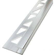 Fliesenschiene Eckprofil Quadratprofil Aluminium (eloxiert, Fliesenprofil - Silber Matt 2,5m X 8mm, 1 Stück - Dalsys