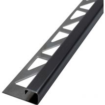 Dalsys - Fliesenschiene Eckprofil Quadratprofil Edelstahl, Fliesenprofil - Schwarz gebürstet 2,5m x 8mm, 1 Stück