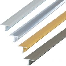 Profilé en t, profilé de transition - 200cm x 26mm Argent chromé