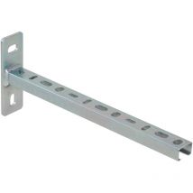 Dalsys - Schienenkonsole, Wandausleger, Wandträger, Schwerlastträger aus verzinktem Stahl, korrosionsbeständig - 28/30 Silber 24cm, 25 Stück