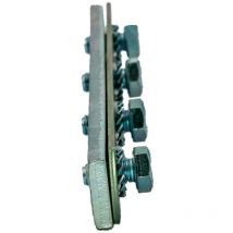 Dalsys Schienenverbinder für Montageschiene Silber 38-40, 25 Stück, Profilverbinder, Verbindungsplatte mit vormontierten Schrauben