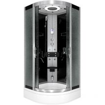 Dampfdusche Duschkabine Sauna Dusche D58-53M2-EC 90x90 cm mit 2K Scheiben Versiegelung