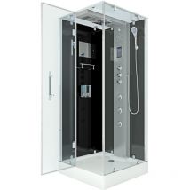 Acquavapore - Dampfdusche Duschtempel Sauna Dusche Duschkabine D38-23L3-EC 100x100 cm mit 2K Scheiben Versiegelung