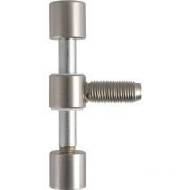 Twin Bandmittelteil für Holzzarge, Edelstahloptik - Dana