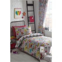 Portfolio Home - Dance Crew Double Duvet Cover Set Reversible Hearts Girls Urban Bedding Quilt
