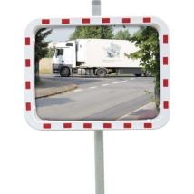 Miroir De Circulation H600xl800mm Plastique, Rouge/blanc 22 M