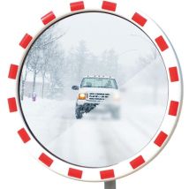 Verkehrsspiegel – eisfrei – rund – 60 cm – Edelstahl – Reflexfolie Typ RA2 – UV-beständig – TÜV-zertifiziert