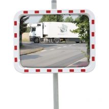 Verkehrsspiegel H600xb800mm Kunststoff, Rot/weiß - Ed 60 X 80 - Dancop
