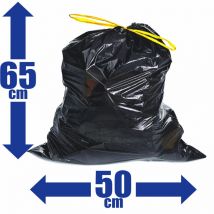 100x Sacchetti per bidoni 30L Coulisse Extra Antistrappo Forte Sacchetti per bidoni Coulisse Sacchetto per bidoni ldpe 38 my Sacchetti per foglie 50