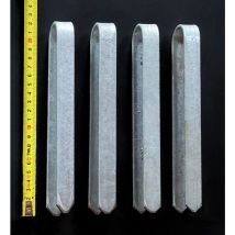 DanDiBo 4 pièces d'ancrage au sol galvanisé M Ancrage pour arc de roses 22 cm Piquets Piquet de terre Fixation au sol Kit d'ancrage