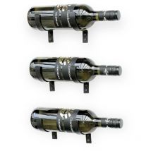 6x ganci da parete bottiglie di vino bottiglie in metallo nero 96347 ganci porta vino scaffale da parete fai da te scaffale da parete - Dandibo