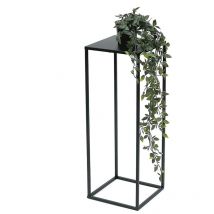 Dandibo - Blumenhocker Metall Schwarz Eckig 60 cm Blumenständer Beistelltisch 96315 m Blumensäule Modern Pflanzenständer Pflanzenhocker
