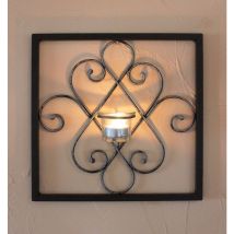 Bougeoir mural Arabika Métal Mural Noir 31 cm Bougeoir Bougie murale Bougeoir mural - Dandibo
