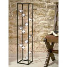 Colonne lumineuse Porte-bougie à chauffe-plat 100 cm Porte-bougie à chauffe-plat pour 12 bougies à chauffe-plat Bougeoir