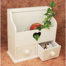 Dandibo - Mini-commode Commode 2 tiroirs 12236 Étagère 28 cm Boîte à bijoux Shabby Étagère