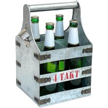 Porte-bière en métal avec ouvre-bouteille Porte-bouteille 4 temps 96405 Ouvre-bouteille Panier à bouteilles Sac à main pour homme Cadeaux pour homme