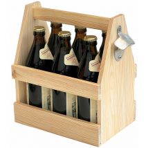 Porte-bouteilles 6 bouteilles Bois Porte-bière avec décapsuleur 93945 Sac à main homme - Dandibo
