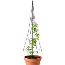 Dandibo - Rankhilfe Garten Metall Schwarz Regenschirm Rankgitter Blumen Kletterpflanzen Rosen Bodenstecker Kletterhilfe Blumenhalter Ranksäule