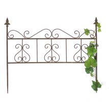 DanDiBo Rankhilfe Metall Blumengitter 60 cm Freistehend Rankgitter 96016 Steckzaun Kletterhilfe Stab Rost Imitat