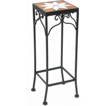 Sgabello fiore mosaico quadrato 46 cm portafiori 12012 tavolino porta piante tavolo mosaico - Dandibo