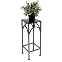 Sgabello per fiori in metallo nero quadrato 50 cm Portafiori 96132 s Tavolino Colonna per fiori Portapiante moderno Sgabello per piante - Dandibo
