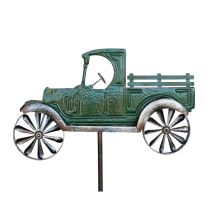 Dandibo - spina da giardino in metallo auto d'epoca xl 160 cm verde 96102 campana a vento ruota a vento resistente alle intemperie decorazione
