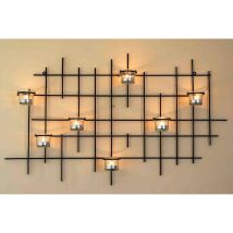 Bougeoir mural 7XXL Bougeoir mural en métal 83 cm Bougeoir pour bougies chauffe-plat