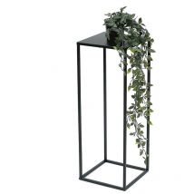 Tabouret pour fleurs Métal Noir Angulaire 60 cm Porte-fleurs Table d'appoint 96315 m Colonne pour fleurs Moderne Porte-plantes Tabouret pour plantes