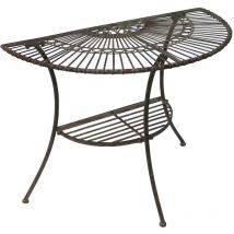 Dandibo - Table semi-circulaire murale Malega 100531 Table d'appoint en métal 100 cm Table de jardin semi-circulaire Console murale Console murale