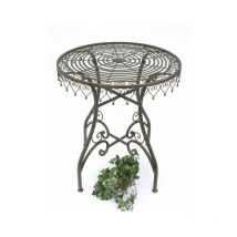 Table de bistrot ronde antique Table pliante Malega 12184 Table de bistrot Table de jardin métal fer Table de balcon Vintage - Dandibo