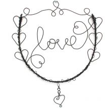 Tableau filaire Cur Love Couronne de porte 3102 Couronne murale Tableau filaire Décoration murale Métal - Dandibo
