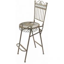 Dandibo - Tabouret de Bar Métal Pliable 130415 Chaise de Bar Chaise de Jardin Chaise Haute Jardin Antique Chaise de Comptoir Tabouret de Comptoir