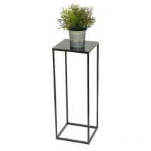 Sgabello per fiori in metallo nero quadrato 62,5 cm Tavolino per fiori 434 Colonna per fiori Sgabello moderno per piante - Dandibo