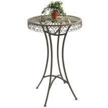 Tavolo da bar giardino metallo antico 130414 tavolo H-106 cm D-65 cm tavolo da giardino tavolo bistrot tavolo da bar - Dandibo