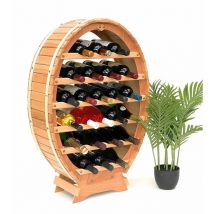Weinregal Holz Stehend Weinfass 24 Flaschen Natur Flaschenregal Flaschenhalter Fass - Dandibo