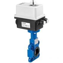 Danfoss Motorische Absperrklappe VFY-WA DN 50, 24V, Klappenscheibe, Epoxidbeschichtet, mit Flansch