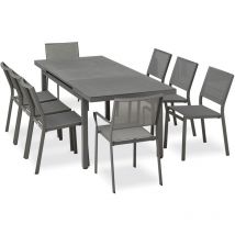 Dcb Garden - dania - Conjunto de comedor de 8 plazas en aluminio