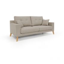 Danish Modernes Sofa Aus Weichem, Wasserfestem Stoff T02 146 Cm Beige