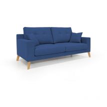 Danish modernes Sofa aus weichem, wasserfestem Stoff T02 206 cm blau