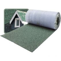 Dachschindeln, Firstabdeckung 5m x 32cm, Bitumen Firstband für Gartenhaus, Carport - Grün - Daprona